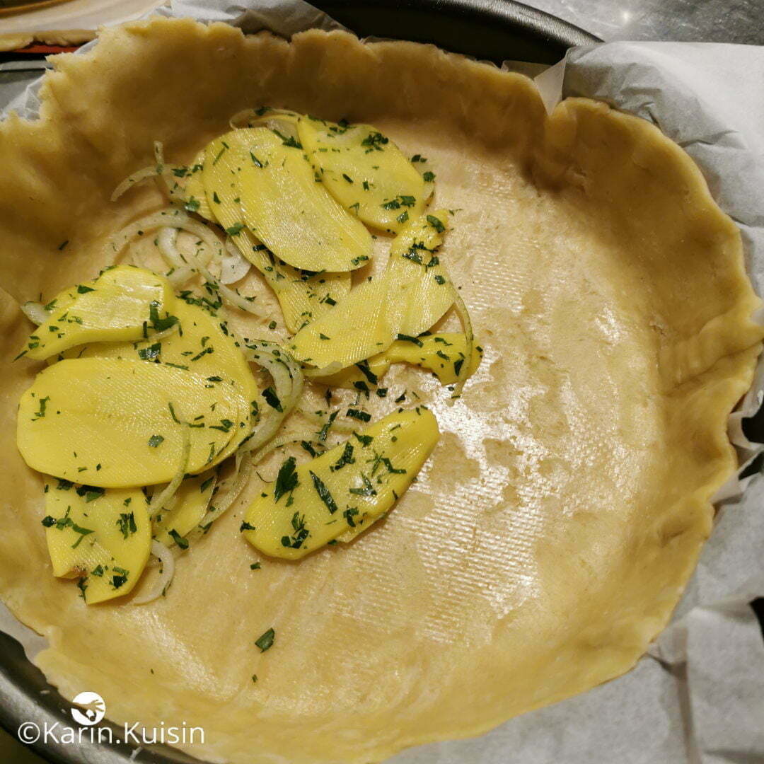 tourte foncer pomme de terre étaler