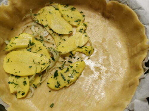 tourte foncer pomme de terre étaler