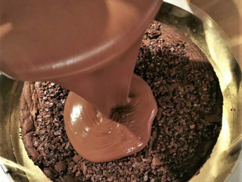 cercle ganache chocolat verser