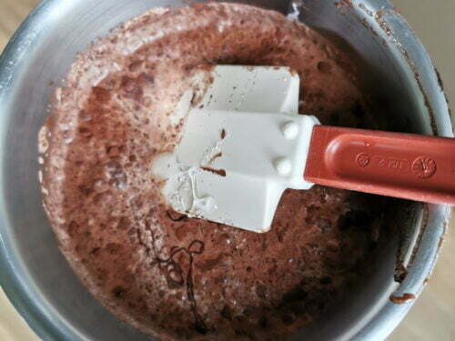lait crème cacao glucose mélanger