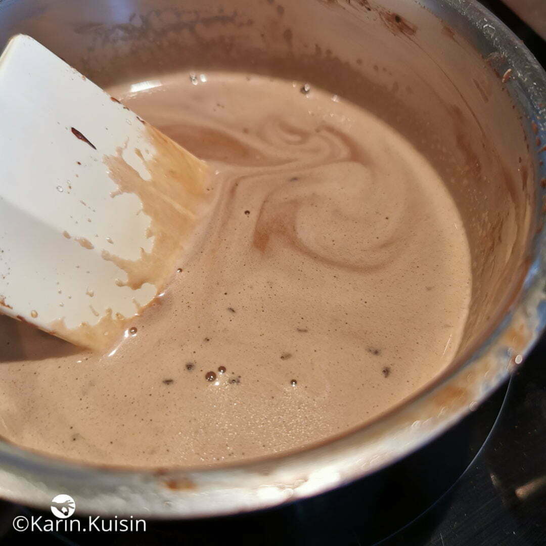 lait crème cacao glucose chauffer