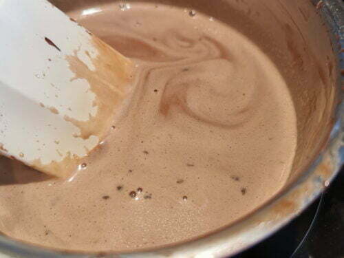 lait crème cacao glucose chauffer