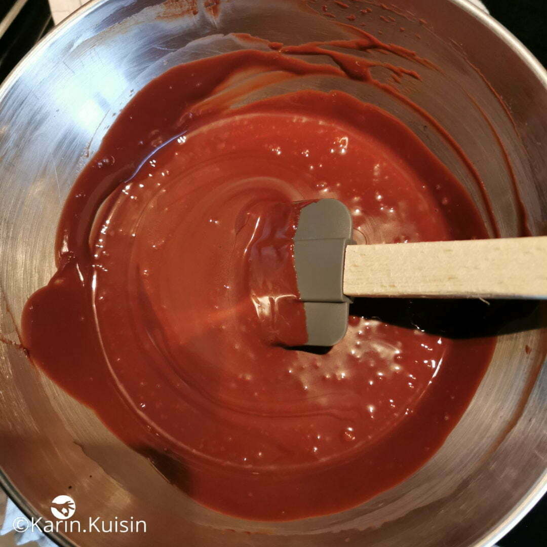 glaçage chocolat mélanger