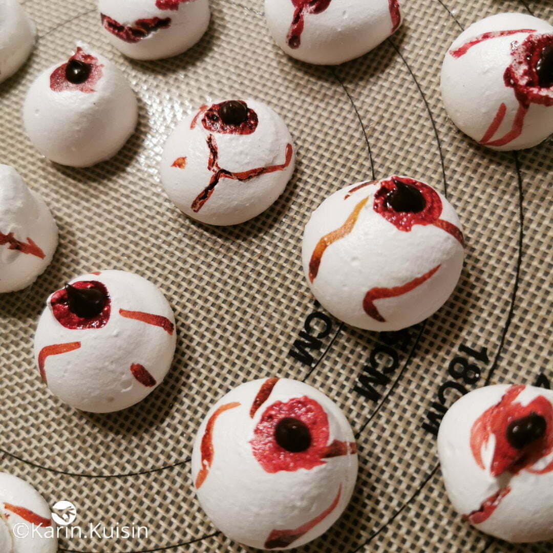 oeil meringue halloween décor