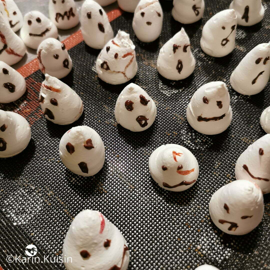 fantôme meringue halloween décor