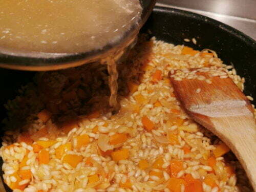 risotto bouillon verser