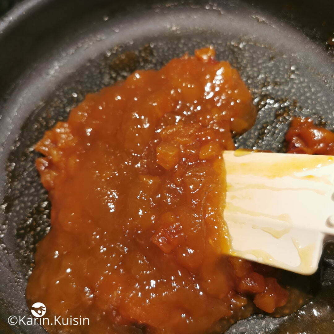 abricot confiture mélanger