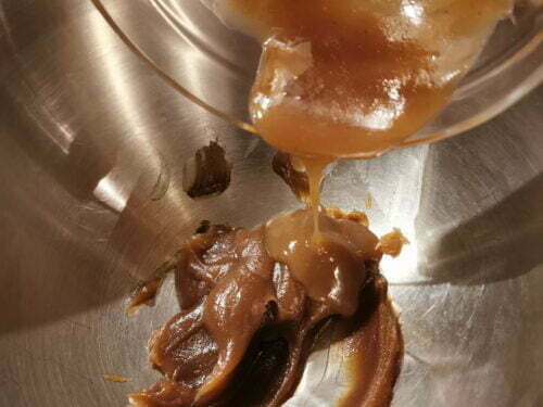 crème marron gélatin mélanger