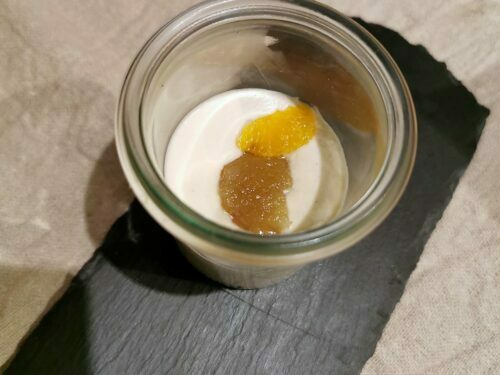 pannacota marron décorer