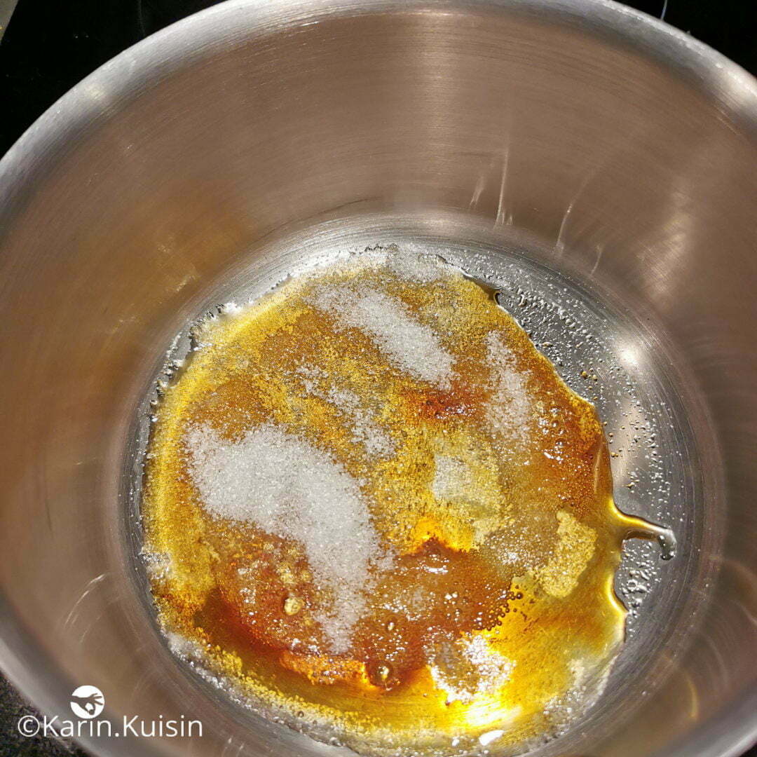caramel à sec sucre caraméliser
