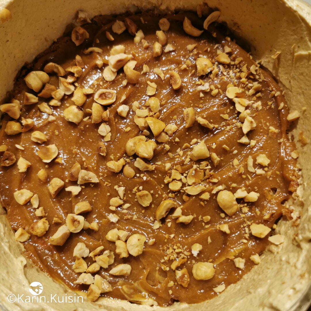 dacquoise noisette saupoudrer montage