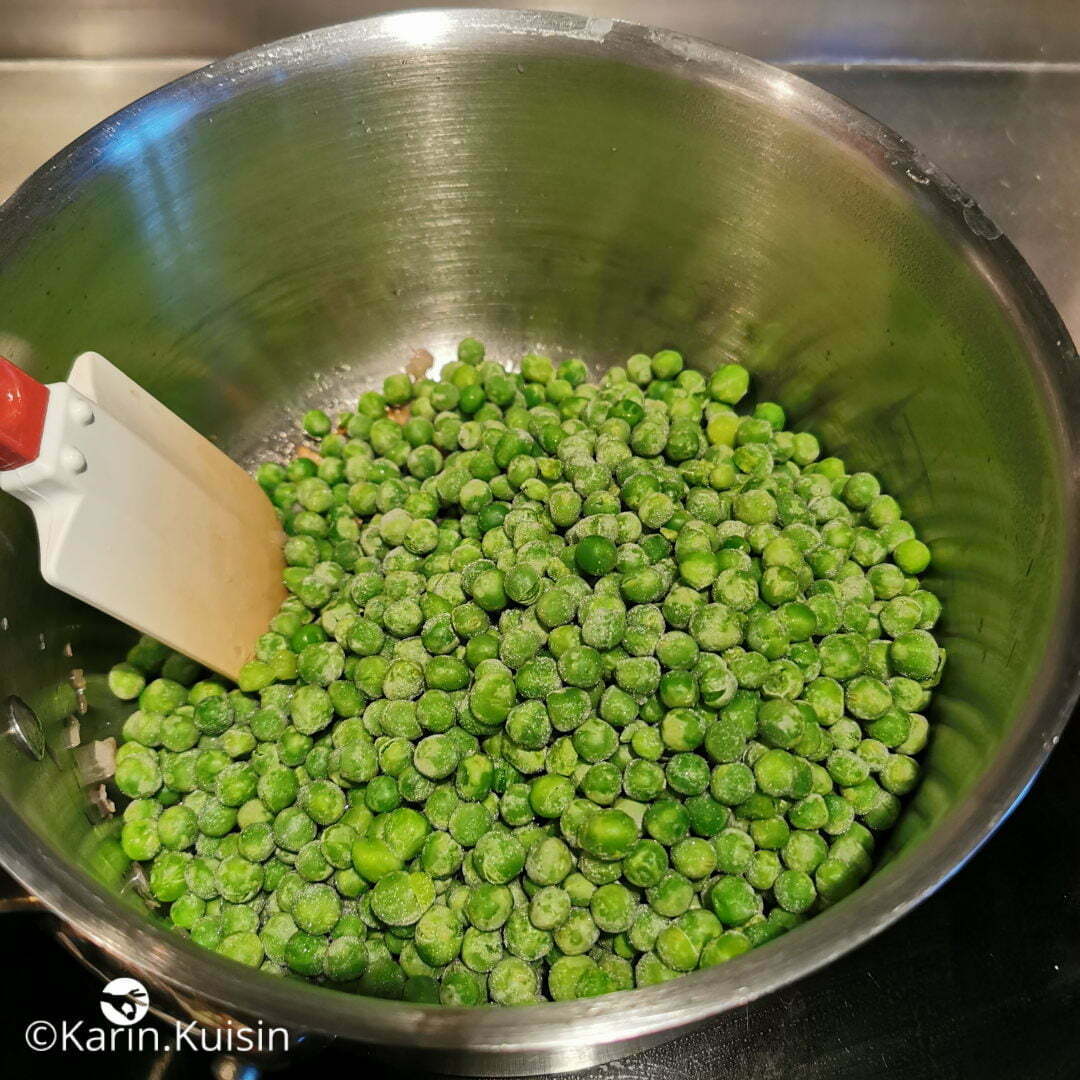 échalotte petit pois ajouter