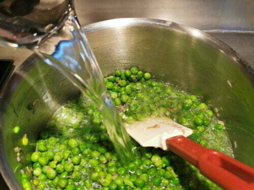 velouté petit pois eau ajouter
