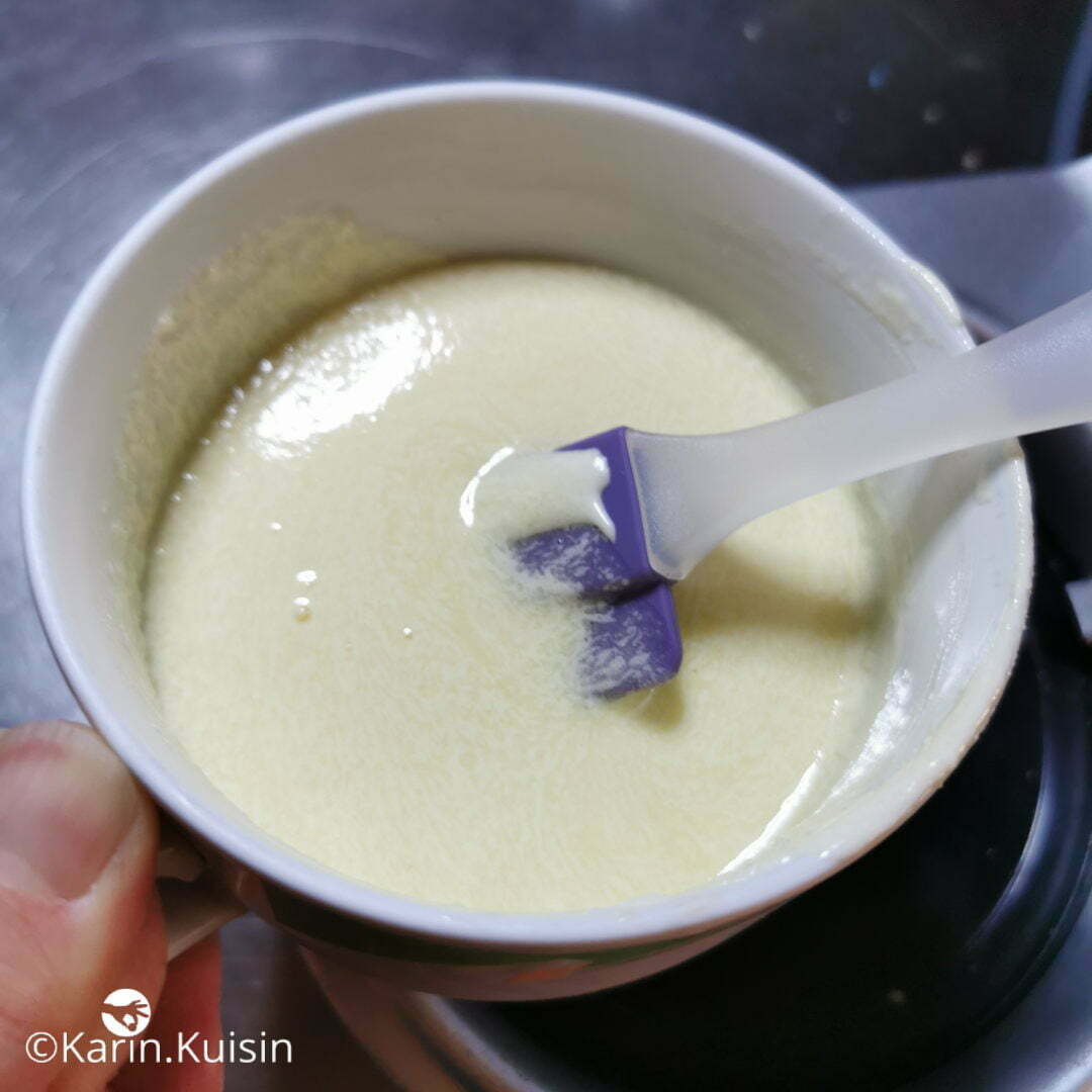 beurre fondu mélanger