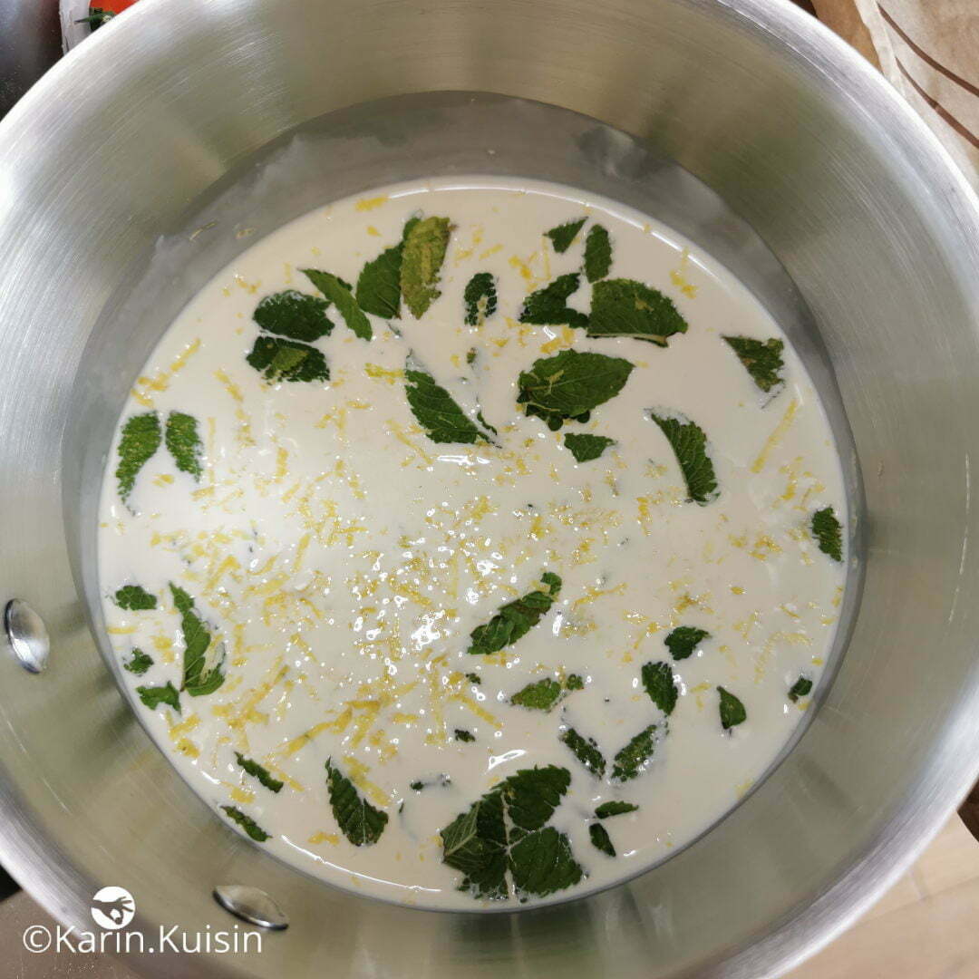 crème menthe citron infuser