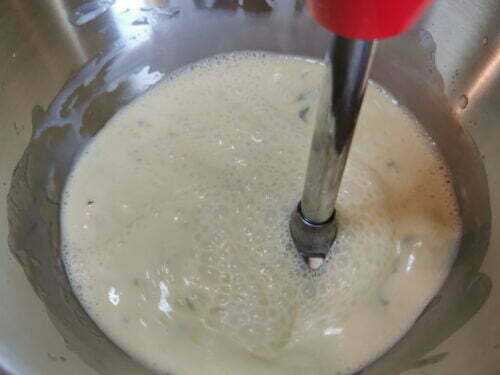 ganache menthe citron mixer