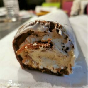 biscuit roulé ganache recouvrir