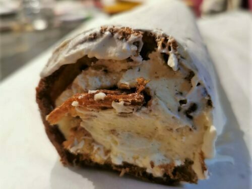 biscuit roulé ganache recouvrir