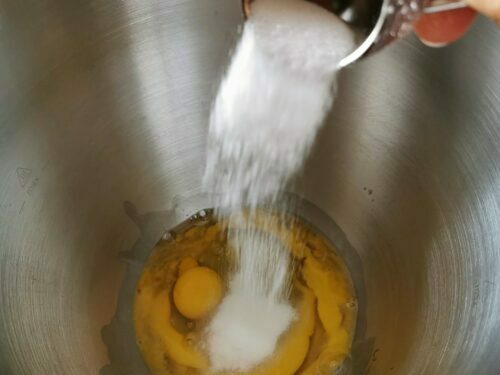 oeuf sucre verser