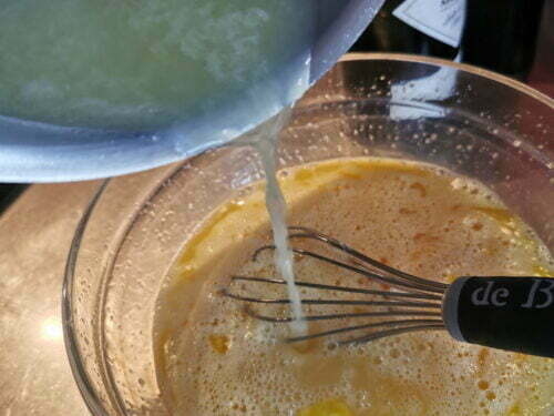 oeuf sucre jus citron verser