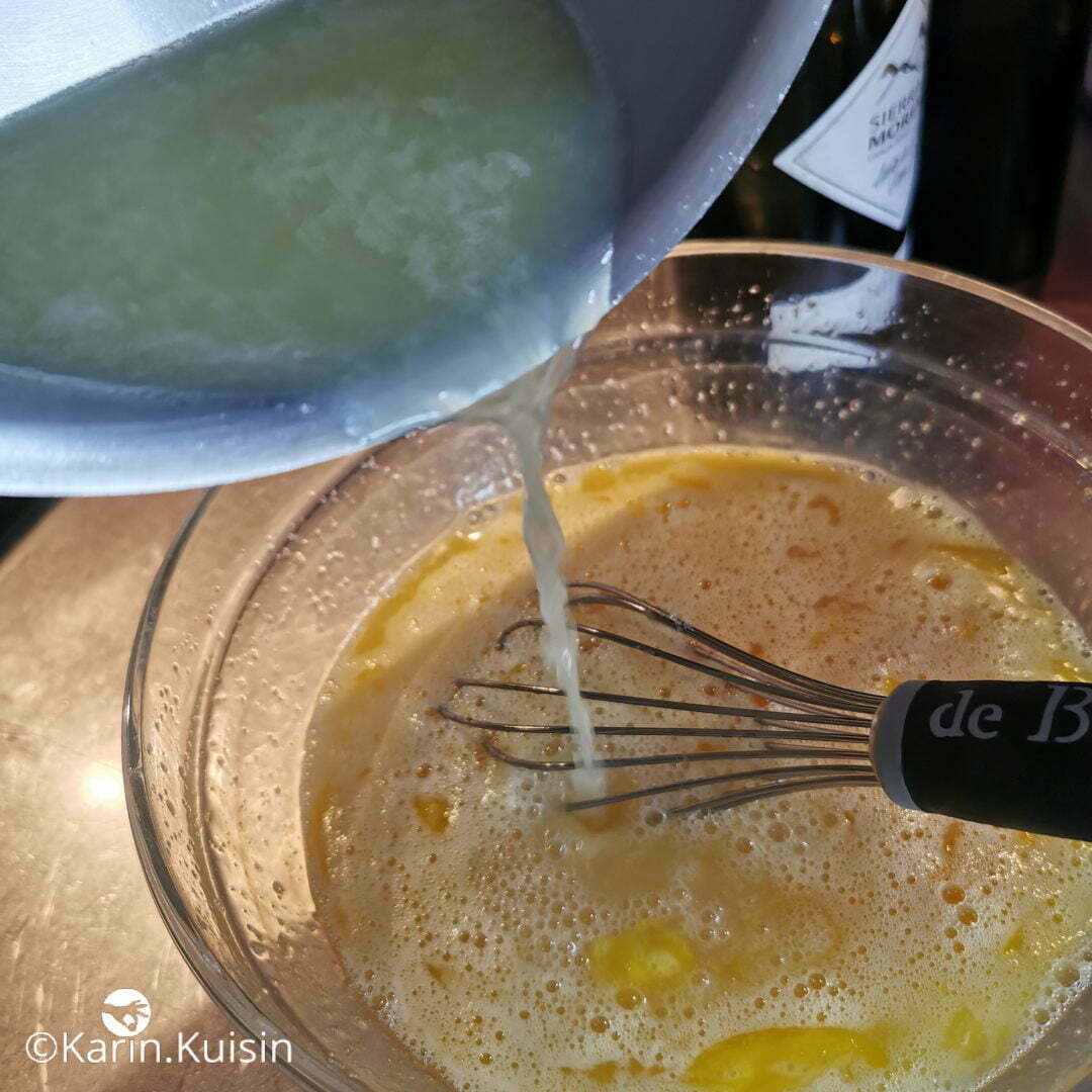oeuf sucre jus citron verser