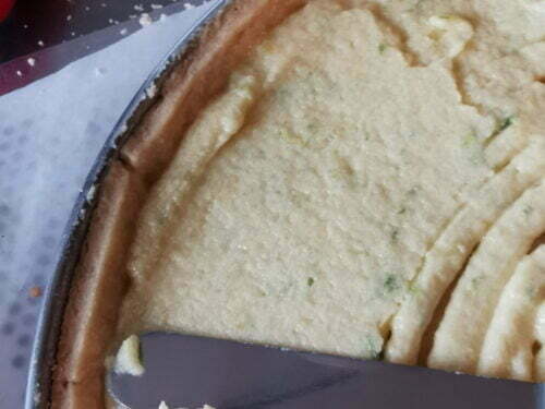 tarte crème amande lisser