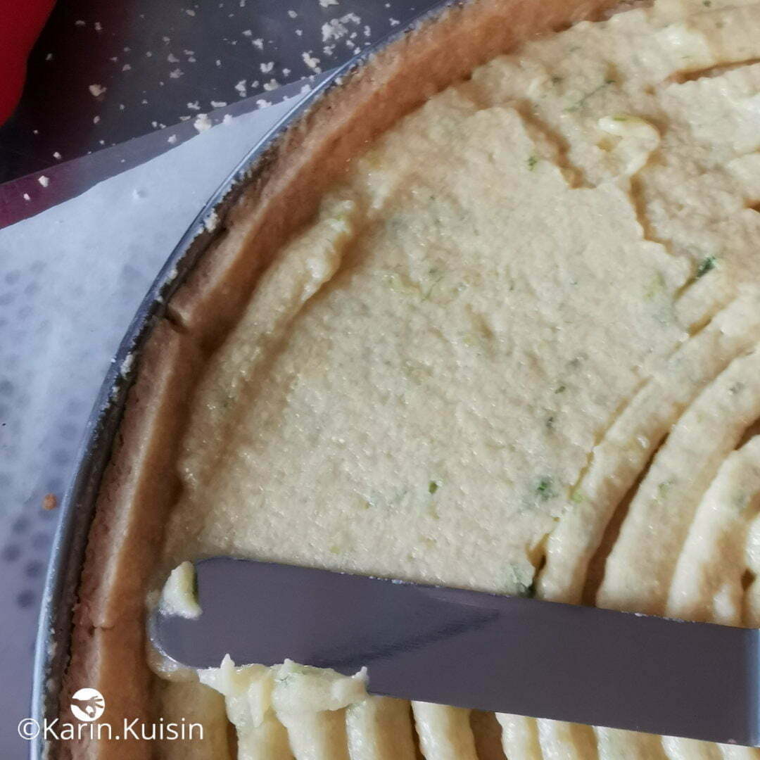 tarte crème amande lisser