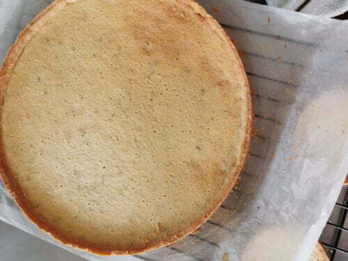 fond tarte crème amande refroidir