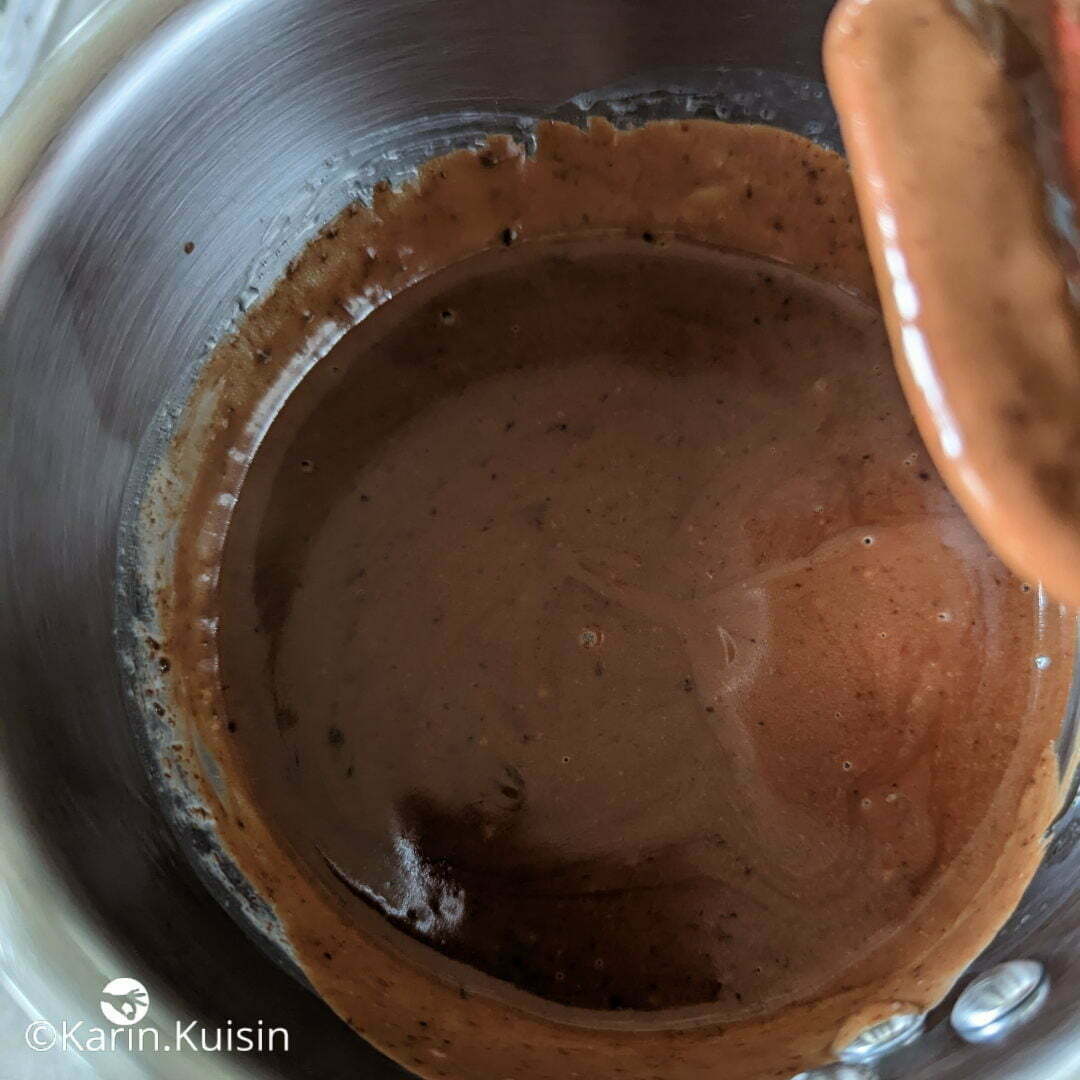 beurre crème chocolat mélanger