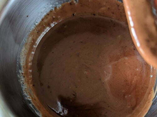 beurre crème chocolat mélanger