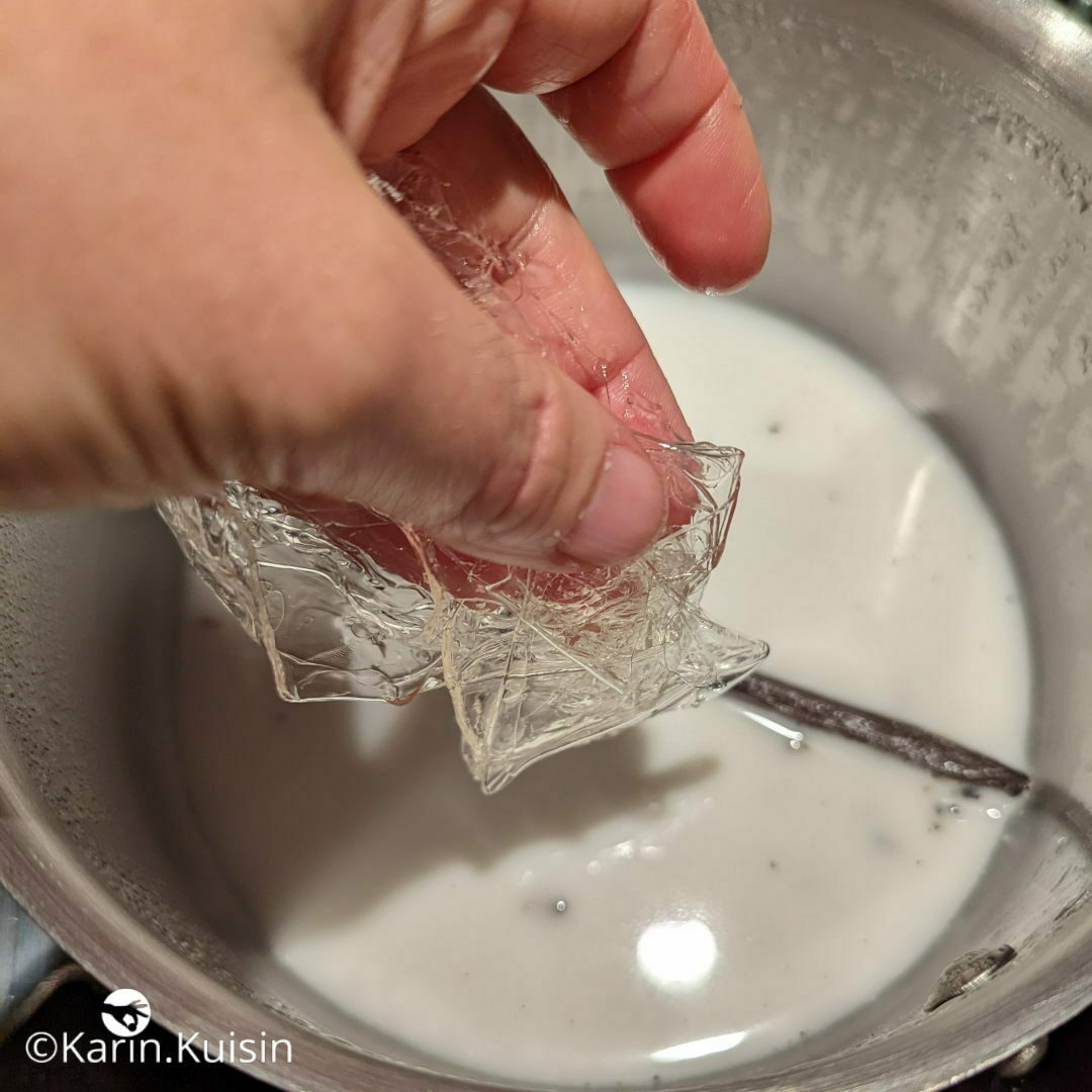 crème vanille gélatine ajouter