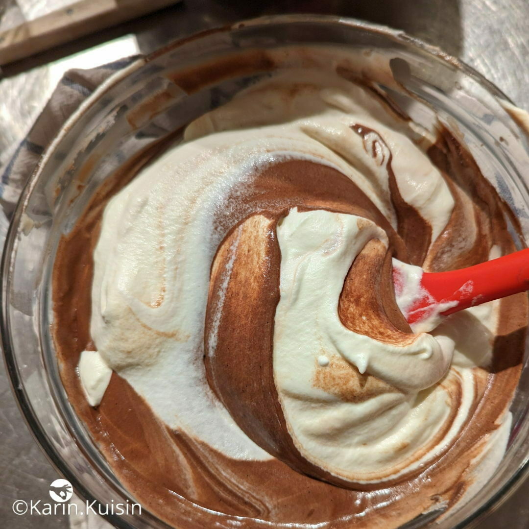 chocolat crème fouettée mélanger