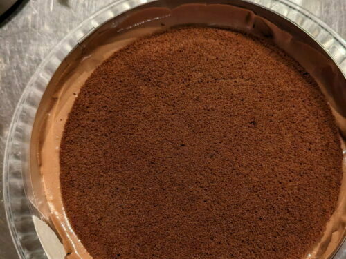entremet biscuit poser