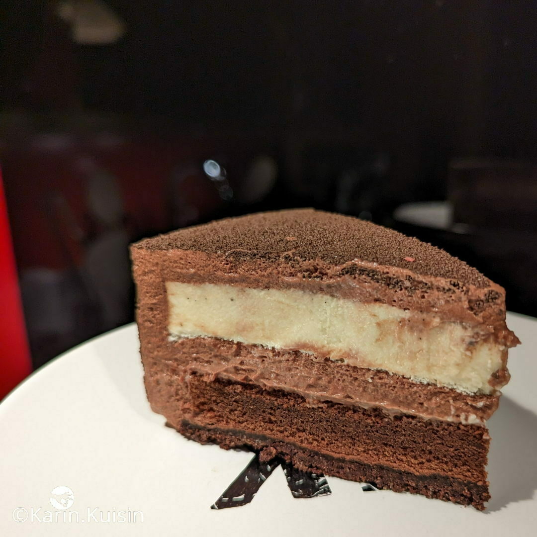 entremet chocolat vanille final découpe empreinte sucrée