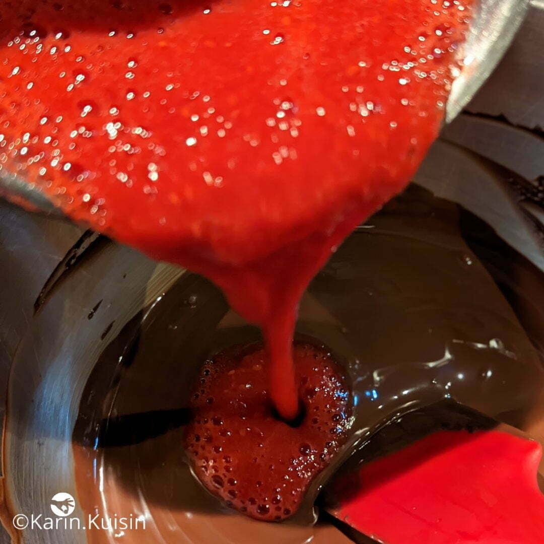 chocolat framboise verser