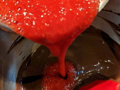 chocolat framboise verser