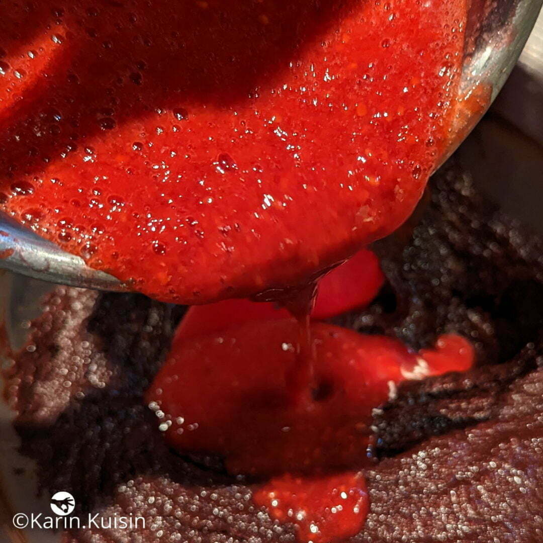 chocolat framboise verser