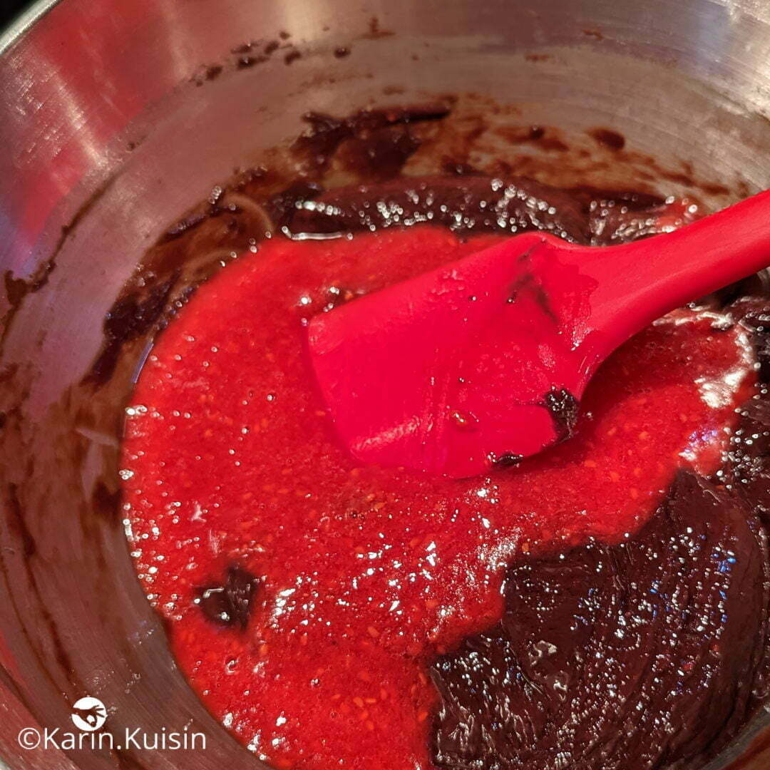 ganache chocolat framboise ajouter