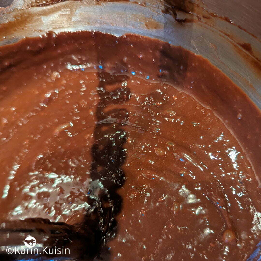 gananche chocolat framboise mixer