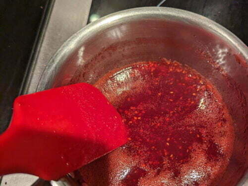 framboise sucre chauffer