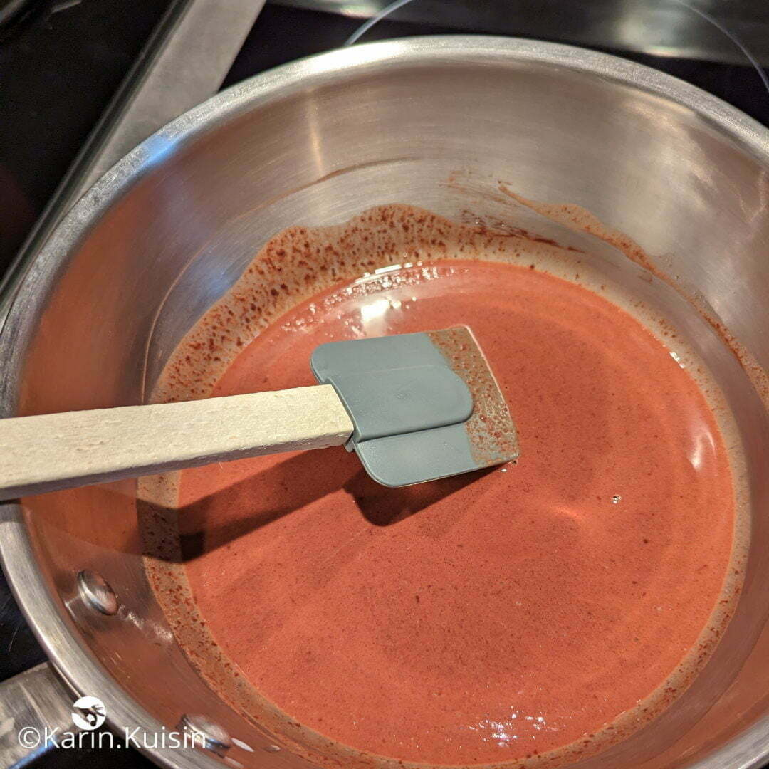 chocolat lait beurre mélanger