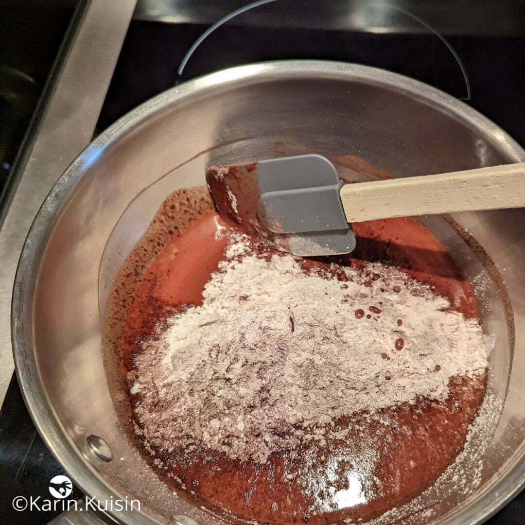 lait beurre chocolat farine ajouter