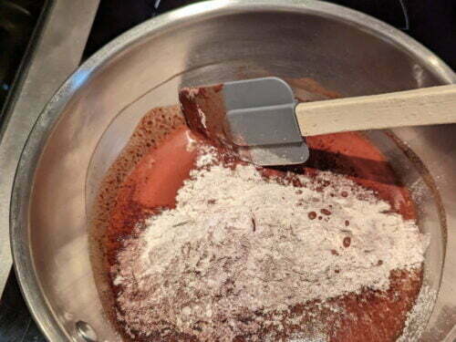 lait beurre chocolat farine ajouter