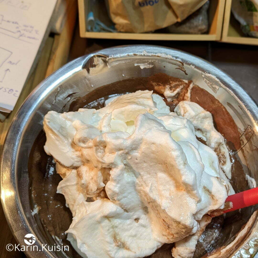 appreil pâte à choux blanc ajouter