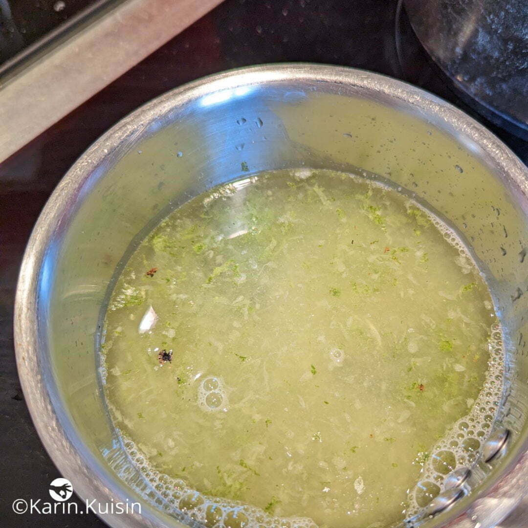 zeste vanille sucre citron bouillir