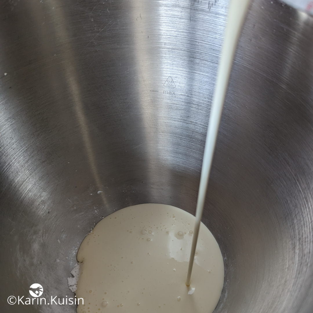 sucre vanille crème verser