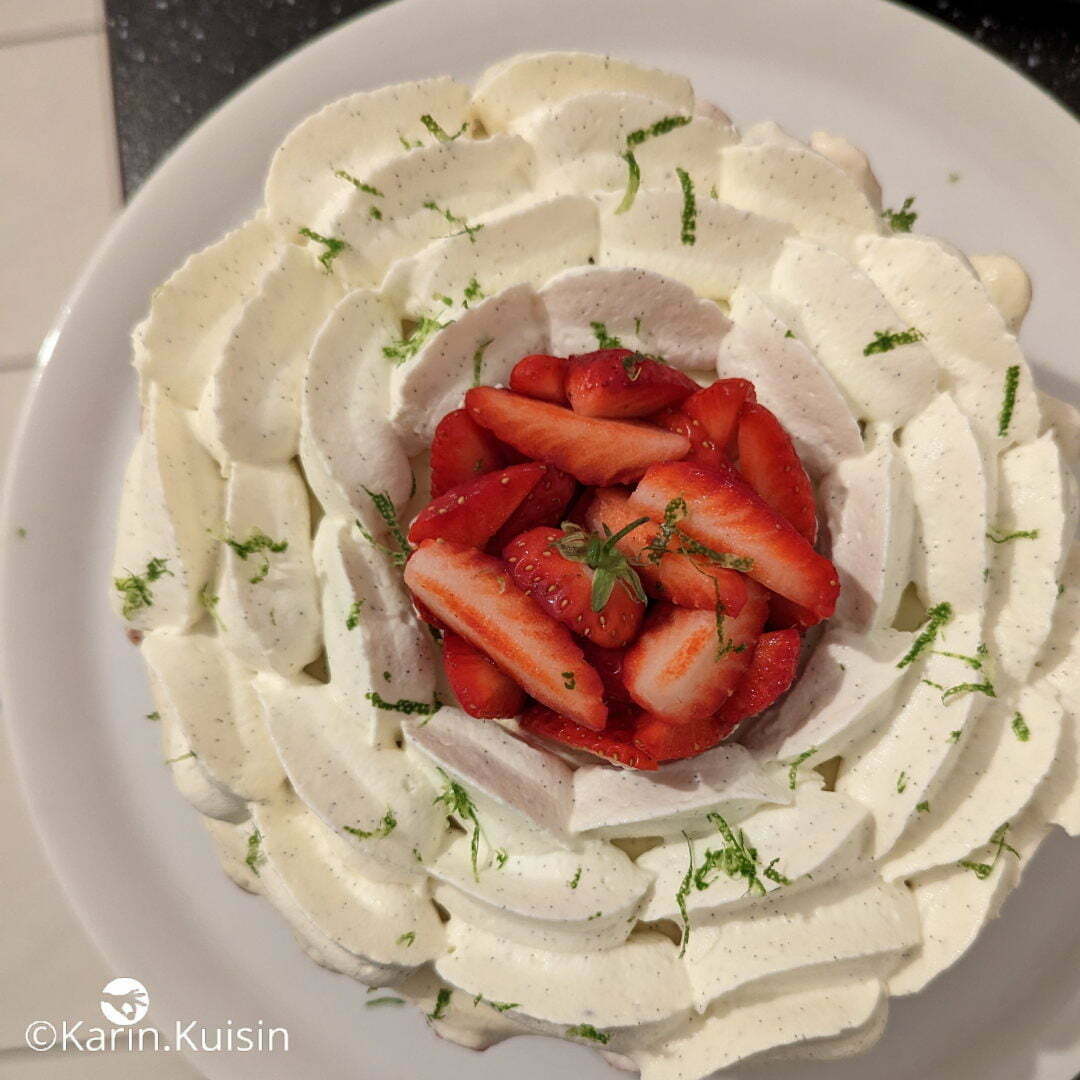 fraisier montage zeste ajouter