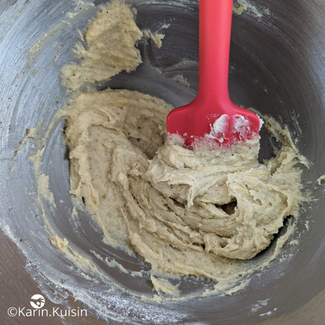 beurre crème zeste vanille poudre amande mélanger