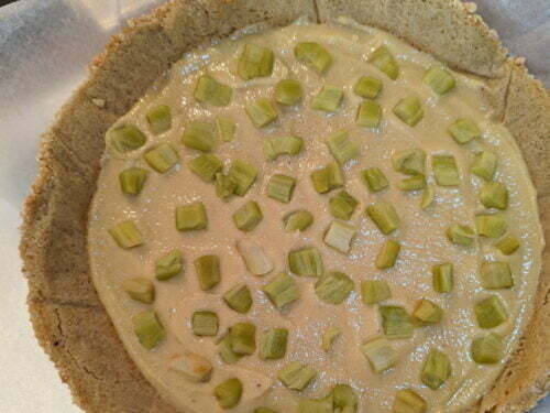 fond tarte dé rhubarbe déposer