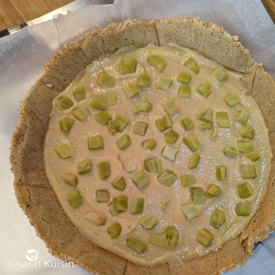 fond tarte dé rhubarbe déposer